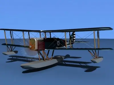 Airco DH-4 US Navy Seaplane 3D model