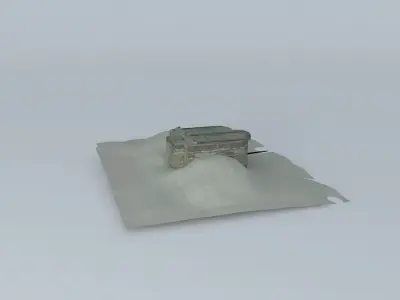 Bunker 4 Longues Battery Free 3D model