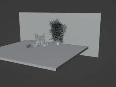 Cat model blender Low-poly 3D model