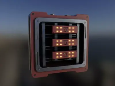 Server 3D model  Low-poly 3D model