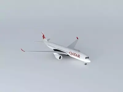 Qatar Airways Airbus A350 900 Free 3D model