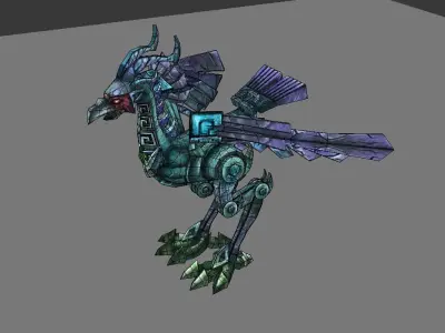 Organ bird   game bird   Low-poly 3D model