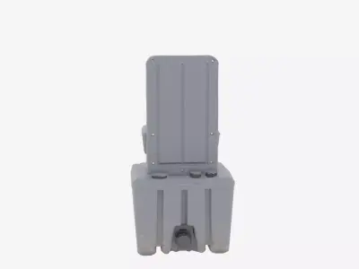 Compact Outdoor Handwash Station with Foot Pump 3D Model 3D model