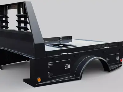 BrandFord Flatbed Hauler Low-poly 3D model