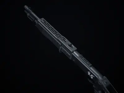 SPAS 12 PBR Low-poly 3D model