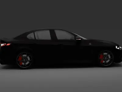 BLENDER Alfa Romeo Giulia Quadrifoglio RIGGED Free 3D model