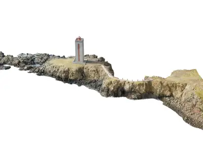 Coastal Cliff Formation - 3D PBR Model 3D model