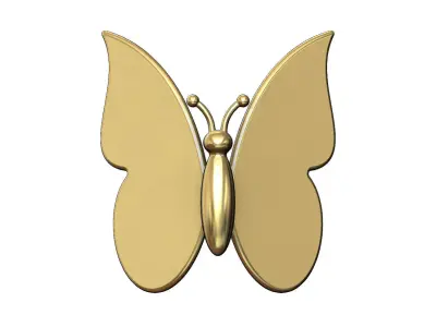 Simplistic butterfly model 3D print model