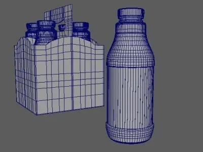 Beverage Branding Package No4 4Pack Low-poly 3D model