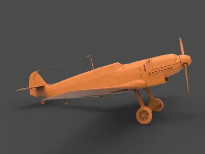 BF109B toy airplane 3D print model