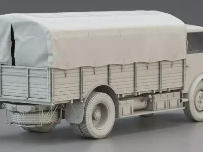 WWII French Heavy Cargo Truck 5t 3D model