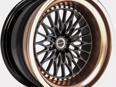 brixton forged HS1 3 piece wheel 3D model