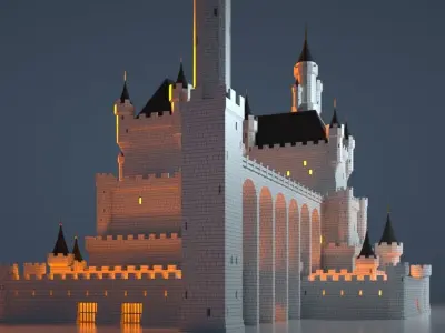 Fantasy Castle 007 3D model