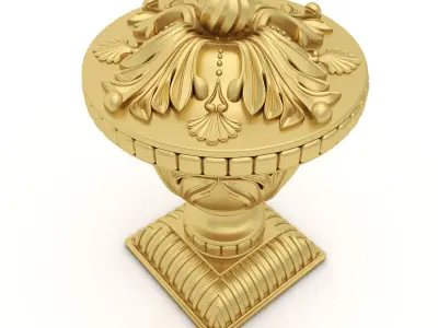 3D Carved Finial 1 for CNC and Visualiation Free low-poly 3D model