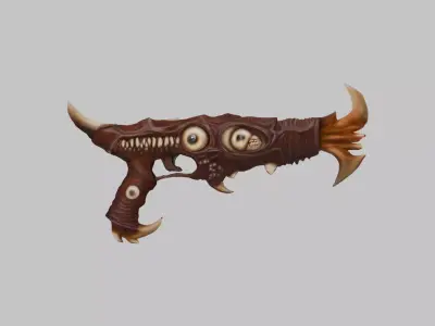 Demonic Blaster Weapon Low-poly 3D model