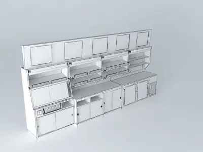 Kit113 Desk wall by Alex Marques Free 3D model