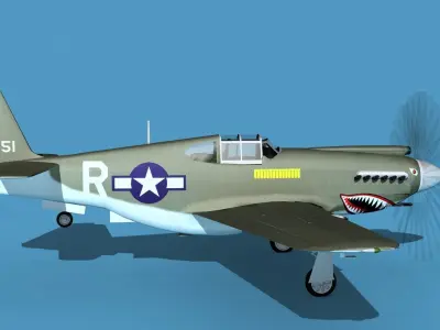 North American A-36A Apache V02 USAAF 3D model