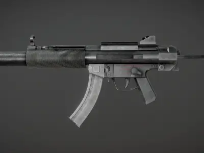 MP5 mega pack Low-poly 3D model