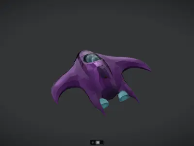 Spacecraft Jet aircraft plane 3dmodel 6 3D model