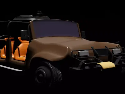 Military Jeep Car willy Free low-poly 3D model