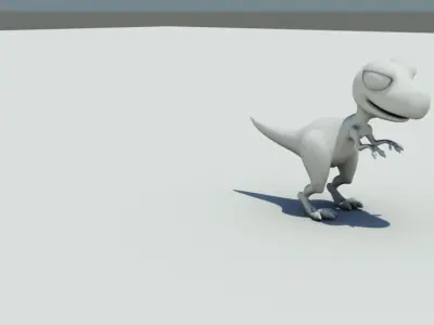 cartoon dinosaur  Low-poly 3D model