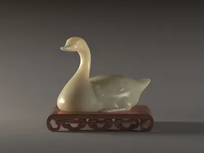 muteswan goose swan animal mammal wild realistic 3D model