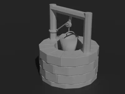 3D Model Well Low-poly 3D model