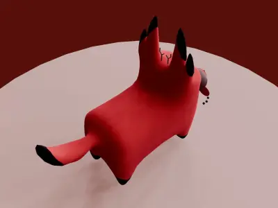 Alastor Cat Meme Free low-poly 3D model