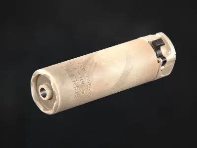 Surefire SOCOM556-MINI2 Suppressor Low-poly 3D model