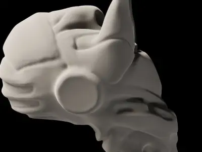 SCIFI HELMET 3D model 9