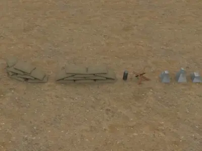 Defenses pack Free low-poly 3D model