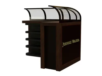 Johnnie Walker Bar Stand Low-poly 3D model