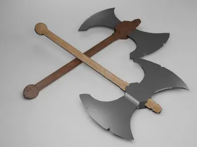 Medieval Axe 3D Model Low-poly 3D model