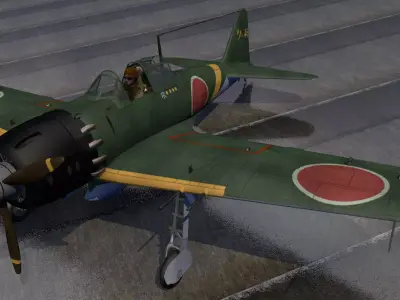 Mitsubishi A6M5 Zero - aka Zeke 3D model