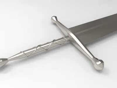 Executioners sword Low-poly 3D model