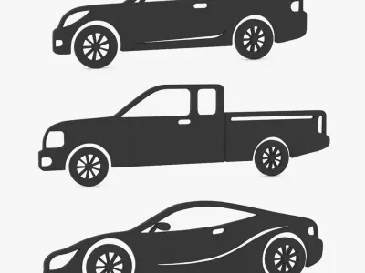 Car Silhouettes Collection 3D model