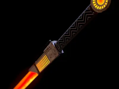 HIE Game Ready Sword D180205 Low-poly 3D model