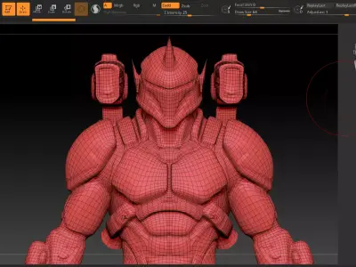 012 Futuristic Armored Sci-Fi Soldier 180cm Fantasy Character GR Low-poly 3D model
