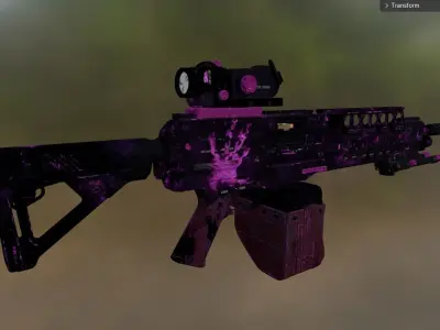 gun machine 1 Low-poly 3D model