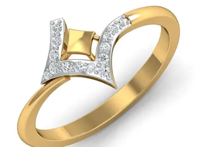 jwellary 3d model elegant diamond ring gold 3D model