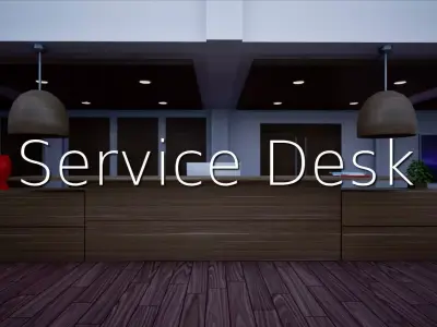 Service Desk SHC Quick Office LM Low-poly 3D model