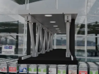 Airport gate Low-poly 3D model