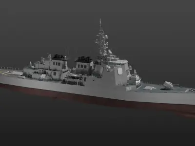 JMSDF Kongo class guild missile destroyer 3D model