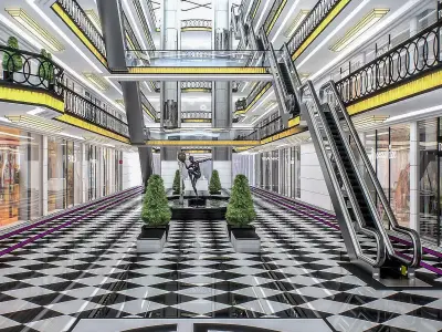 Shopping Mall interior 3D model