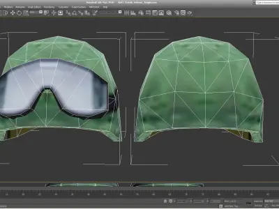 6b47-Ratnik-Helmet-Jungle helmet and goggles Low-poly 3D model