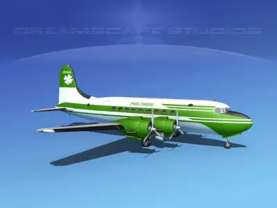 Douglas DC-4 Ohara Charters 3D model