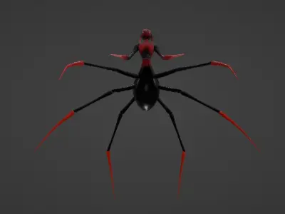 ANIMATED SPIDER WOMAN 3D Low-poly 3D model