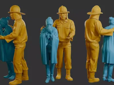 Czechoslovakian firefighter 90s 013 3D print model