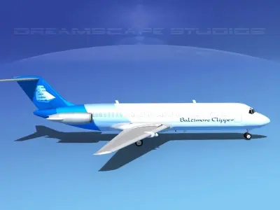 Douglas DC-9-30 Baltimore Clipper 3D model