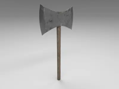 Medieval battle axe 1 Free low-poly 3D model